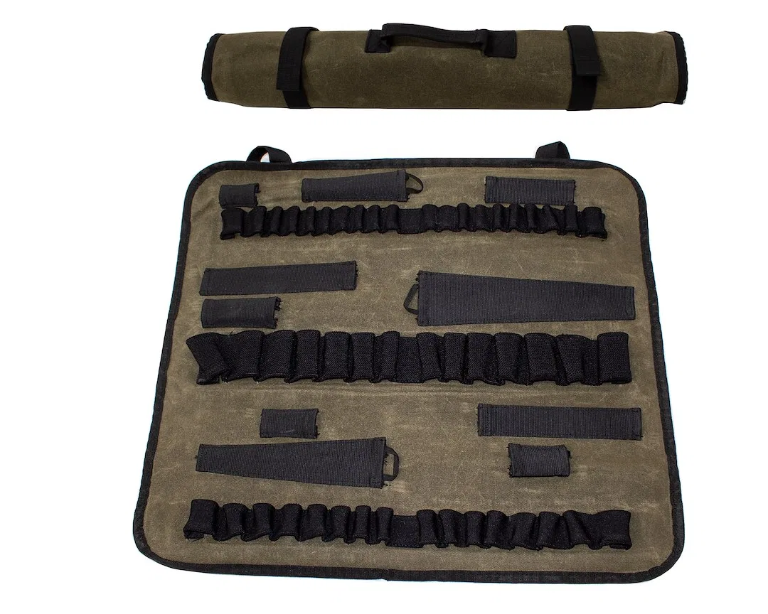 21089941 – OVERLAND VCL Tool Bag, Holds Rachets/ Sockets/ Extentions Canvas Rollup Closure With 60 Slots/ Handle/ Str...